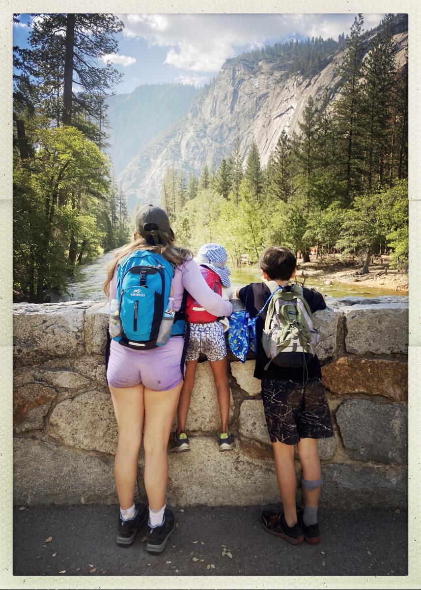 Enjoying the scenery in Yosemite National Park