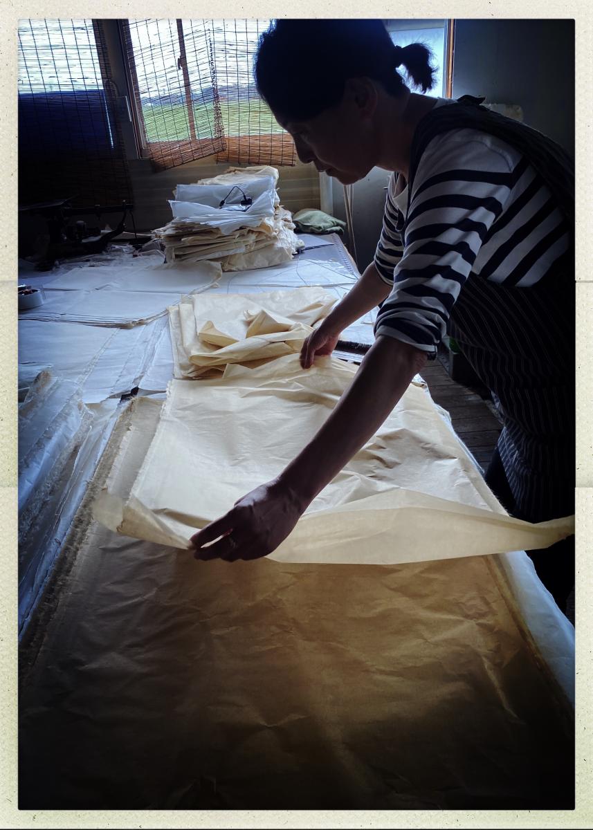 Drying washi sheets