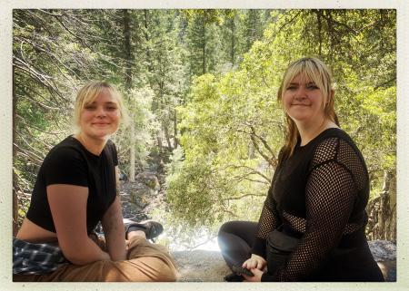 Summer and Kayla on the way to Vernal Falls