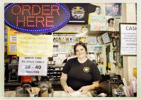 Happy Burger waitress