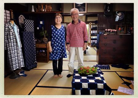 Owners and weavers at Yamamura Takeshi atelier