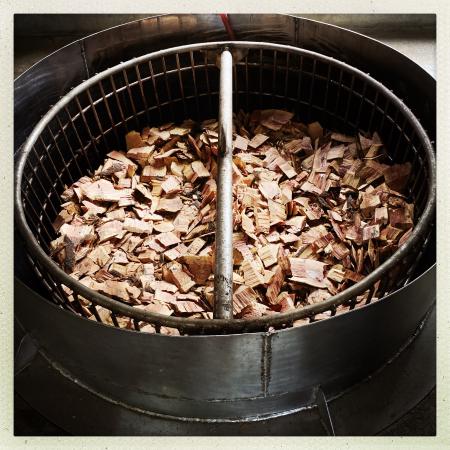 Hawthorn bark, first step in mud dyeing